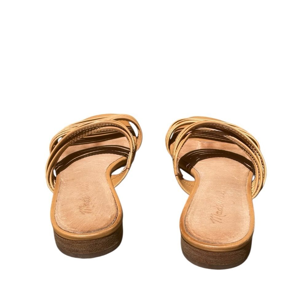Madewell Women’s The Meg Slide Leather Sandal Tan Strappy Size 7 - Picture 5 of 7